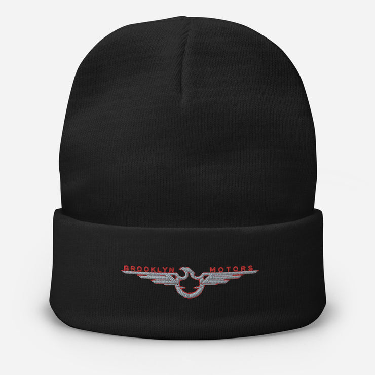 embroidered beanie hat - 1