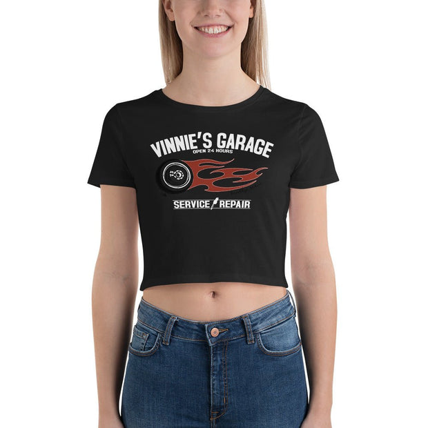 vinnies garage crop tee - 0