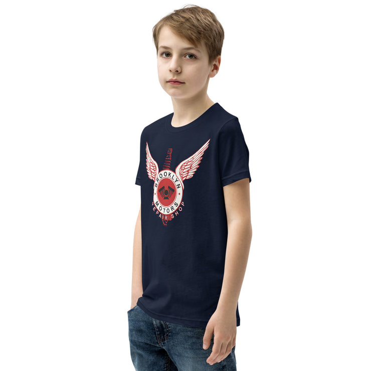 top kids spark plug logo graphic t-shirt - 6